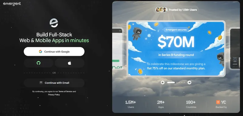 Emergent Secures $70 Million to Enable Anyone to Build and Monetize AI Software