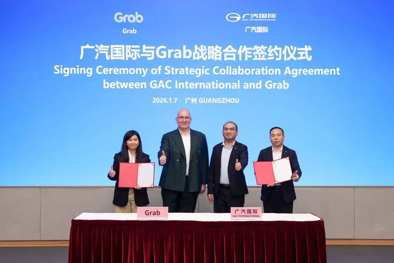 Grab and GAC Group to Deploy 20,000 Electric Vehicles Across Southeast Asia