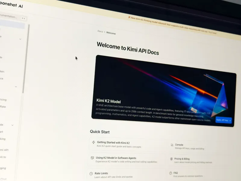 Moonshot AI Releases Kimi K2 Thinking: Open-Source Agent Tops Benchmarks